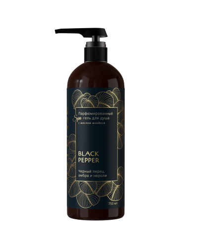 Гель для душа парфюм. Intense "Black pepper/чёрный перец" 750 мл. с дозатором Clean&Green CG8516 фото 1