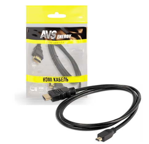 Кабель AVS HDMI(A)-microHDMI(D) HAD-71 1м фото 1