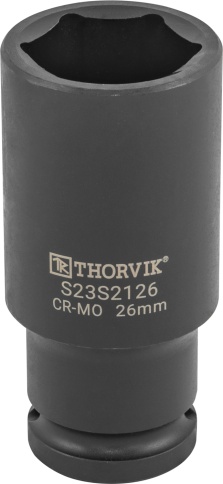 Головка торцевая ударная глубокая 1/2"DR, 26 мм, Thorvik S23S2126 (54436) фото 1