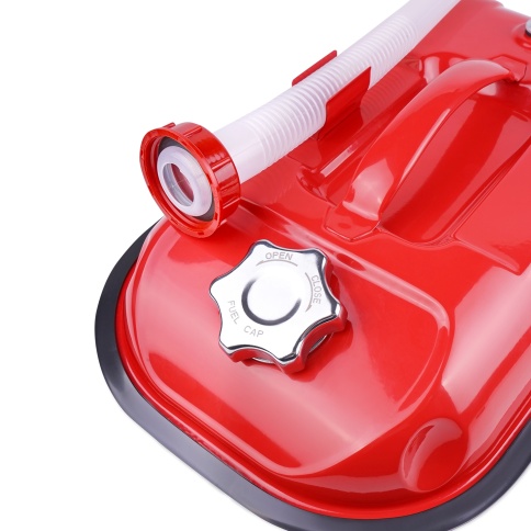 Канистра топливная металлическая горизонтальная 5 Л (красная) AVS HJM-05 фото 3