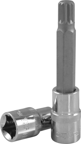 Насадка торцевая 1/2 DR с вставкой-битой SPLINE, M9, 100 мм, Ombra 121709 фото 1