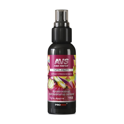Ароматизатор-нейтрализатор запахов AVS AFS-012 Stop Smell (аром.Tutti-frutti/ТуттиФрут.)(спрей100мл) фото 2