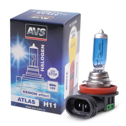 Галогенная лампа AVS ATLAS BOX/5000К/ H11.12V.55W.коробка 1шт. фото 1