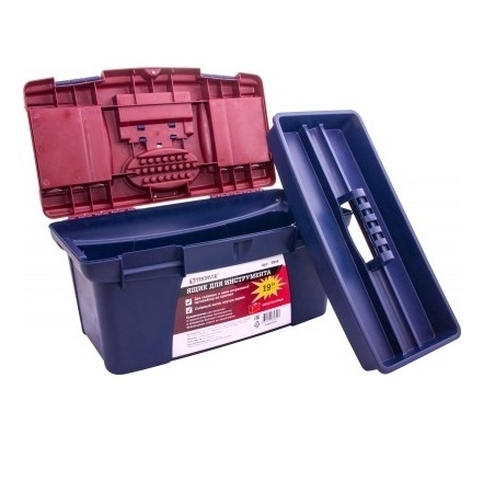 Ящик для инструмента 19, пластиковый, 490х275х240 мм, Thorvik TB19 (53806) фото 2