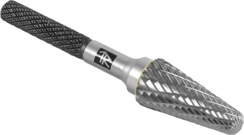 Борфреза твердосплавная коническая с радиусным торцом, тип L, 8 мм, двойная насечка, Thorvik (57034) фото 1