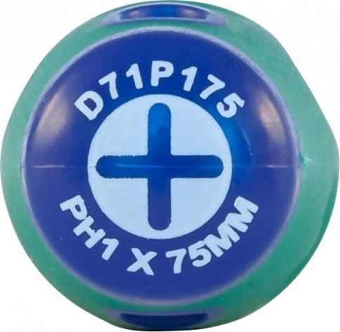 Отвертка стержневая крестовая ANTI-SLIP GRIP, PH1х75мм, Jonnesway D71P175 (49950) фото 2