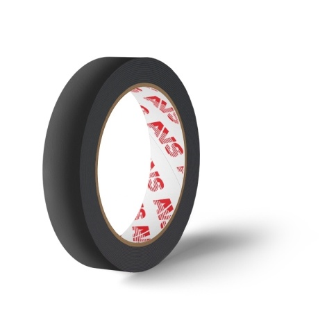 Лента клейкая двусторонняя AVS SCH-020 12 mm x 5 m вспененная основа (черная) фото 1
