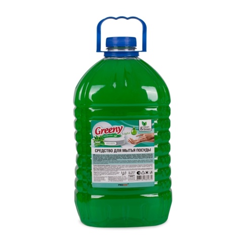 Средство для мытья посуды "Greeny" Light "Алоэ вера" 5 л. Clean&Green CG8167 фото 3