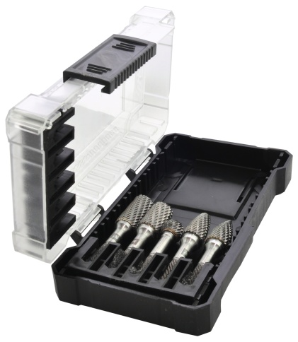 Набор борфрез твердосплавных, B,C,D,F,G, 10 мм, двойная насечка, 5 пр, Thorvik TRRB100605-2S (57043) фото 3