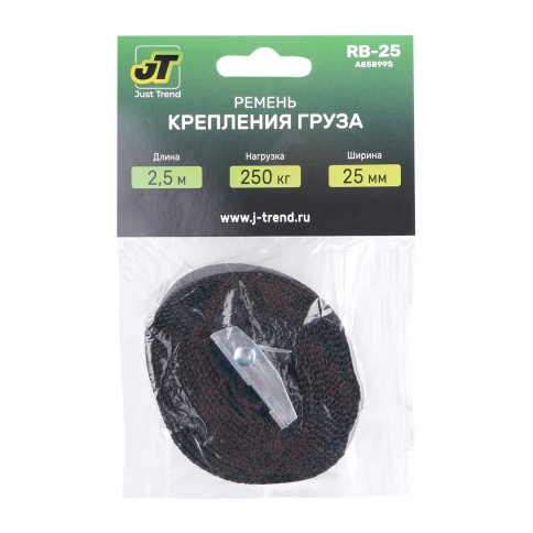 Ремень крепления груза JT RB-25 25мм. х 2,5м. 250 кг 1шт. фото 1