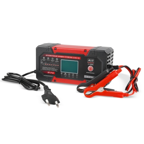 Интеллектуальное зарядное устройство для автомобильного аккумулятора AVS BT-F10 (10A) 12/24V фото 2