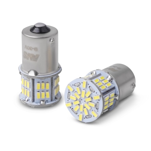 S009A T15/белый/(BA15S) 54SMD 3014 10-30V 1 contact, коробка 2 шт. фото 2