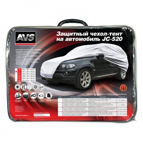Защитный чехол-тент на джип AVS JC-520  "L" 457х185х145см (водонепроницаемый) УЦЕНКА фото 6