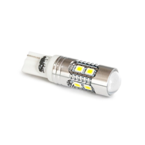 T106 T10/белый/(W2,1x9,5d) 10 SMD 2835 12-24V, блистер 2 шт. фото 4