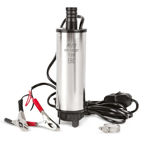 Насос для перекачки тех. жидкостей погружной AVS FP-1238f (12V/3,5А/20л/м./d=38 мм/съемный фильтр) фото 1