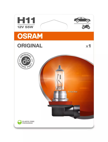 Автолампа галогенная H11 (55W PGJ19-2) ORIGINAL LINE (блистер, 1шт) 12V OSRAM фото 1