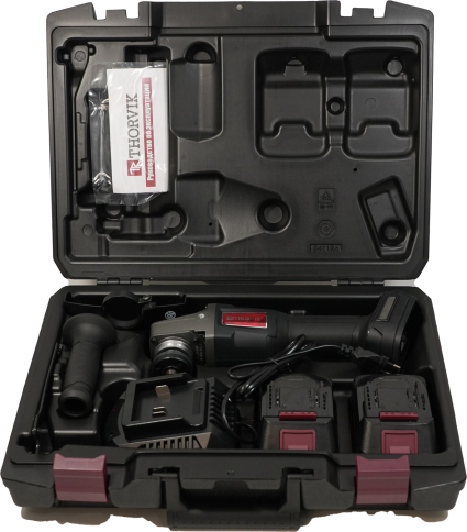 Машина углошлифовальная аккумуляторная, 20 В, 9500 об/мин, Thorvik, BG2095 (51003) фото 2