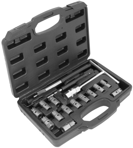 Набор для восстановления посадочных отверстий дизельных форсунок, 17 пред., Thorvik DICS17 (53897) фото 5