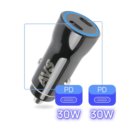 USB автомобильное зарядное устройство AVS 2 порта UC-740 (PD Type C 40W) фото 4