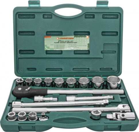 Набор головок торцевых 3/4 DR, 19-50 мм, 21 предмет, Jonnesway S04H6321S (S04H6121S) (47742) фото 1