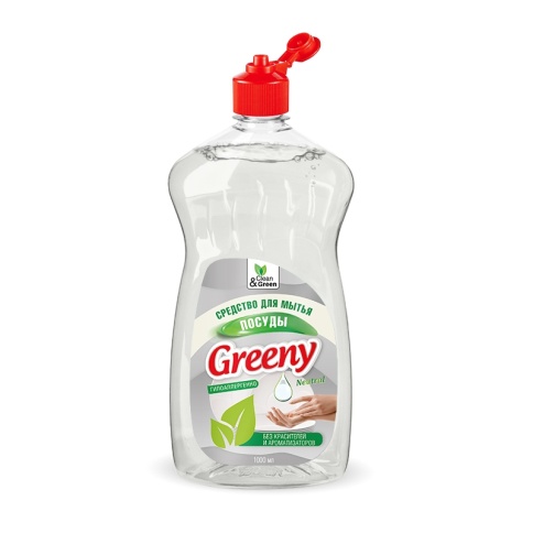 Средство для мытья посуды "Greeny" Neutral 1000 мл. Clean&Green CG8134 фото 2