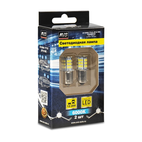 S100A T15/белый/(BA15S) CANBUS 78SMD 3014, 10-30V, 1 contact, коробка 2 шт. фото 1
