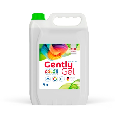 Гель концентрат для стирки "Gently Gel" NEW для цветных тканей (ПЭНД) 5 л. Clean&Green CG8528 фото 1