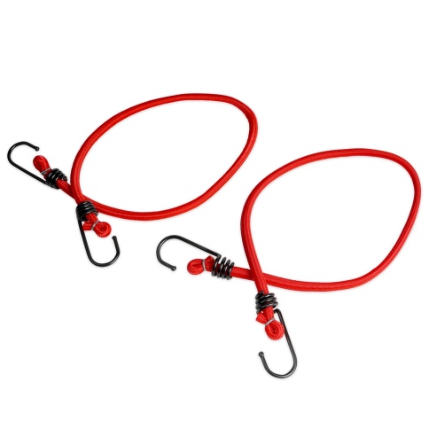 Резинка крепления груза 80 см х 8 мм, 2 шт (метал.крючки) AVS TL-06 фото 1