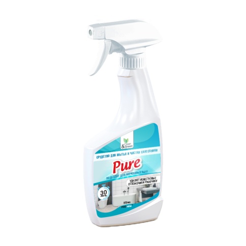 Средство для мытья и чистки сантехники "Pure" (кислотное, триггер) 500 мл. Clean&Green CG8078 фото 2