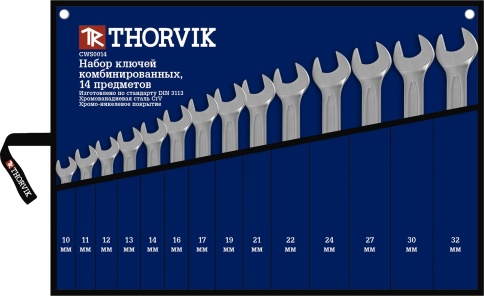 Набор ключей комбинированных 10-32 мм, 14 шт, Thorvik CWS0014 фото 3