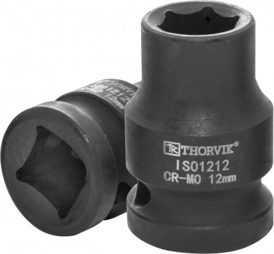 Головка торцевая ударная 1/2"DR, 12 мм, Thorvik IS01212 (53407) фото 1