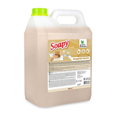 Жидкое мыло "Soapy" хозяйственное 5 л. Clean&Green CG8066 фото 2
