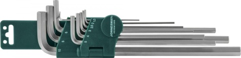 Комплект угловых шестигранников EXTRA LONG 1,5-10мм, 9 предметов, Jonnesway H03SM109S (47093) фото 1