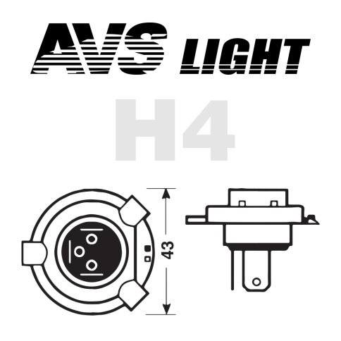Галогенная лампа AVS SIRIUS/NIGHT WAY/ PB H4.12V.60/55W. 2шт. фото 3
