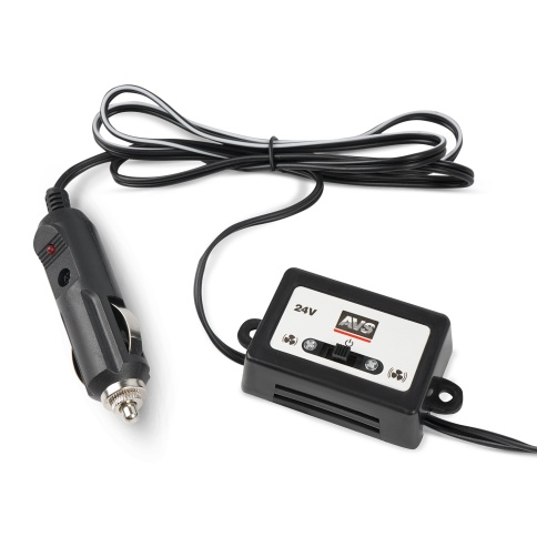 Вентилятор автомобильный AVS 8048C 24В 8" (корпус: металл, переключатель, цвет: серебристый) фото 2