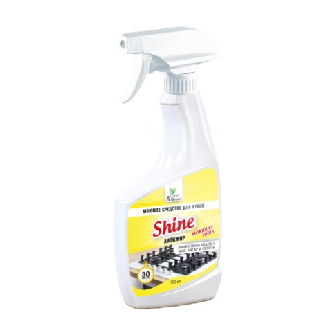 Моющее средство для кухни "Shine" (антижир, триггер) 500 мл. Clean&Green CG8075 фото 2