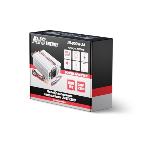 Автомобильный инвертор 24/220V AVS IN-600W-24 фото 9