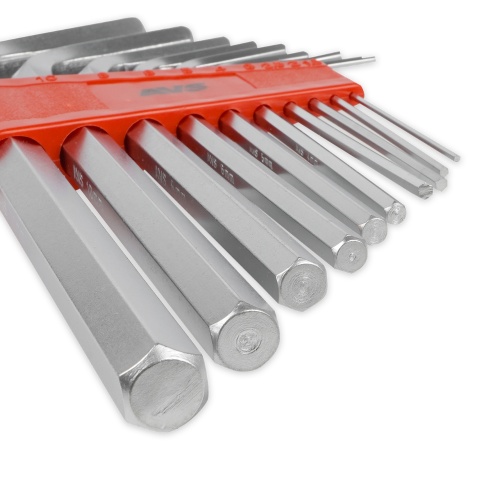 Набор ключей торцевых шестигранных  удлиненных 10 предметов (1,5-12мм) AVS HKS-10L фото 3