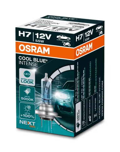 Автолампа галогенная H7 (55W PX26D +100%) COOL BLUE INTENSE 5000K 12V OSRAM фото 1