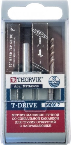 Метчик машинно-ручной T-DRIVE для глухих отверстий М12х1.75, HSS-G, Thorvik MTG12175SF (52858) фото 2