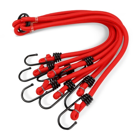 Резинка крепления груза 80 см x 8 мм, 4 шт "ПАУК" (метал.крючки) AVS TL-04 фото 1