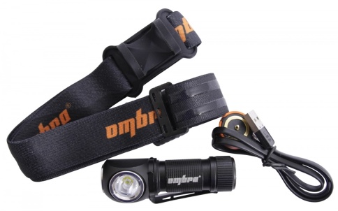 Фонарь светодиодный аккумуляторный, налобный, со световым пучком 350 Лм, Ombra A90066 (59110) фото 1