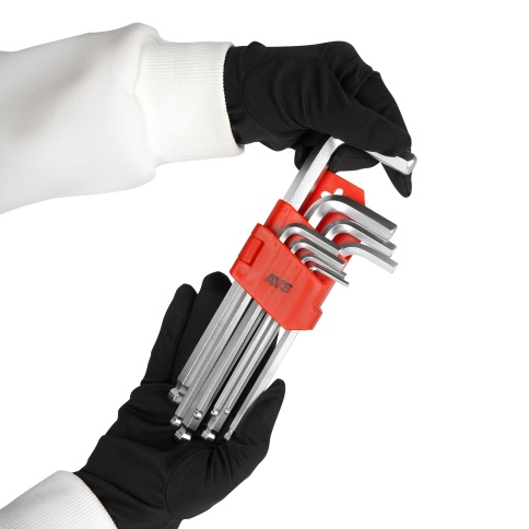 Набор ключей торцевых шестигранных шаровых 8 предметов (3-12мм)AVS HKS-8B фото 4