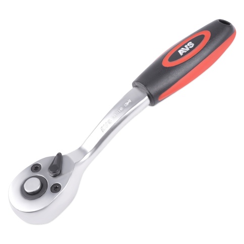Рукоятка трещоточная 1/4"DR 45 зубцов (пластиковая ручка) AVS RK11445 фото 3