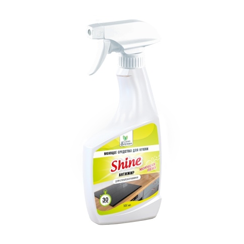 Моющее средство для ухода за стеклокерамикой "Shine" (антижир, триггер) 500 мл. Clean&Green CG8125 фото 2