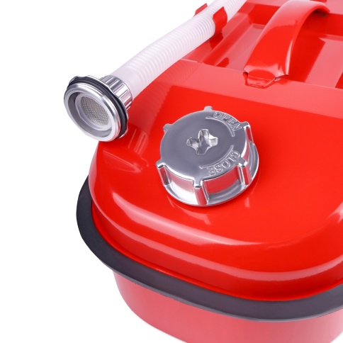 Канистра топливная металлическая горизонтальная 10 Л (красная) AVS HJM-10 фото 3