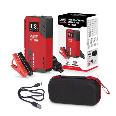 Пуско-зарядное устройство AVS JS-12000 1500А, (12000мАч/44,4Втч) фото 1