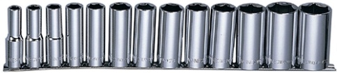 Набор глубоких головок 1/2 DR, MAXI-DRIVE, 13 шт, 7/16-1-1/4 SAE, Jonnesway S05HD4213S фото 1