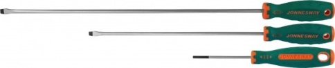 Отвертка стержневая шлицевая ANTI-SLIP GRIP, SL6.5х300 мм, Jonnesway D71S6300 (46131) фото 1