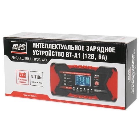 Интеллектуальное зарядное устройство для автомобильного аккумулятора AVS BT-A1 (6A) 12V фото 5